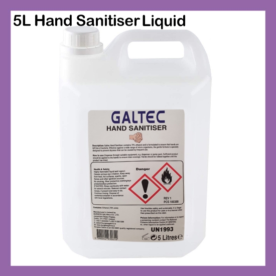 Picture of 5lt Hand Sanitiser GEL   Galtec BG x1